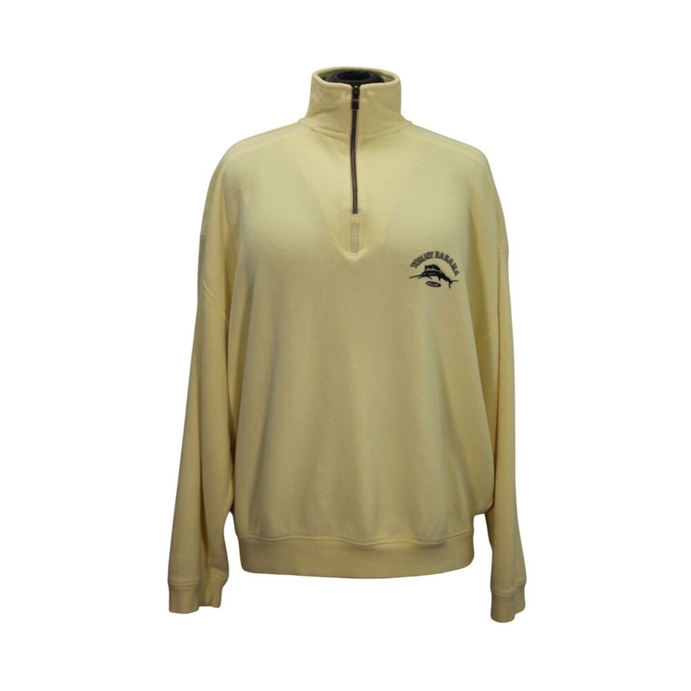 Tommy Bahama 1/4 Zip Mock Neck Sweatshirt Men’s Size Large Knit‎ Pullover